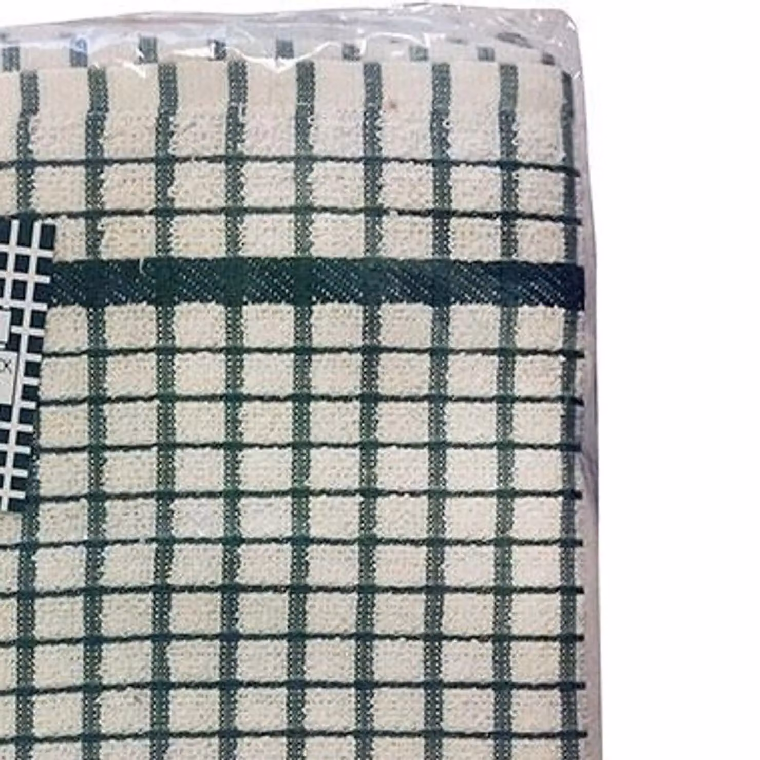Universal Textiles Highly Absorbent Cotton Terry Check Tea Towel in Green and Multicolour – 2