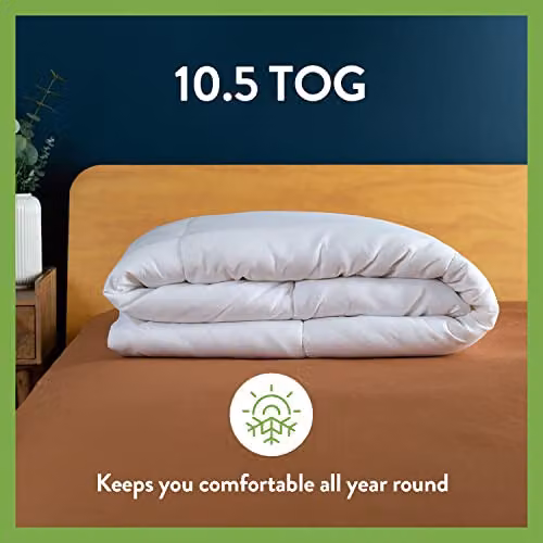 Slumberdown Anti Allergy 10.5 Tog All Year Round Duvet and 2 Pillows Set, White, W/D/H: 260 x 220 cm – 3