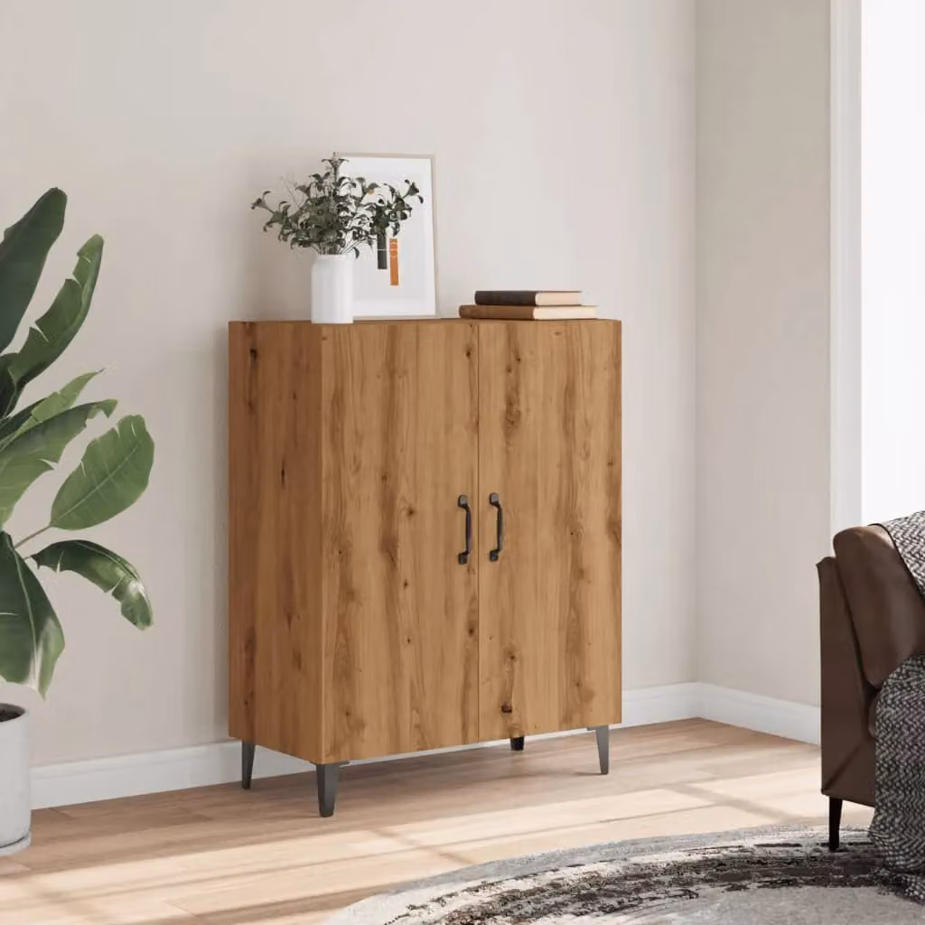 Berkfield Home Artisan Oak Sideboard in Brown, W/D/H: 70 x 34 x 90 cm – 2