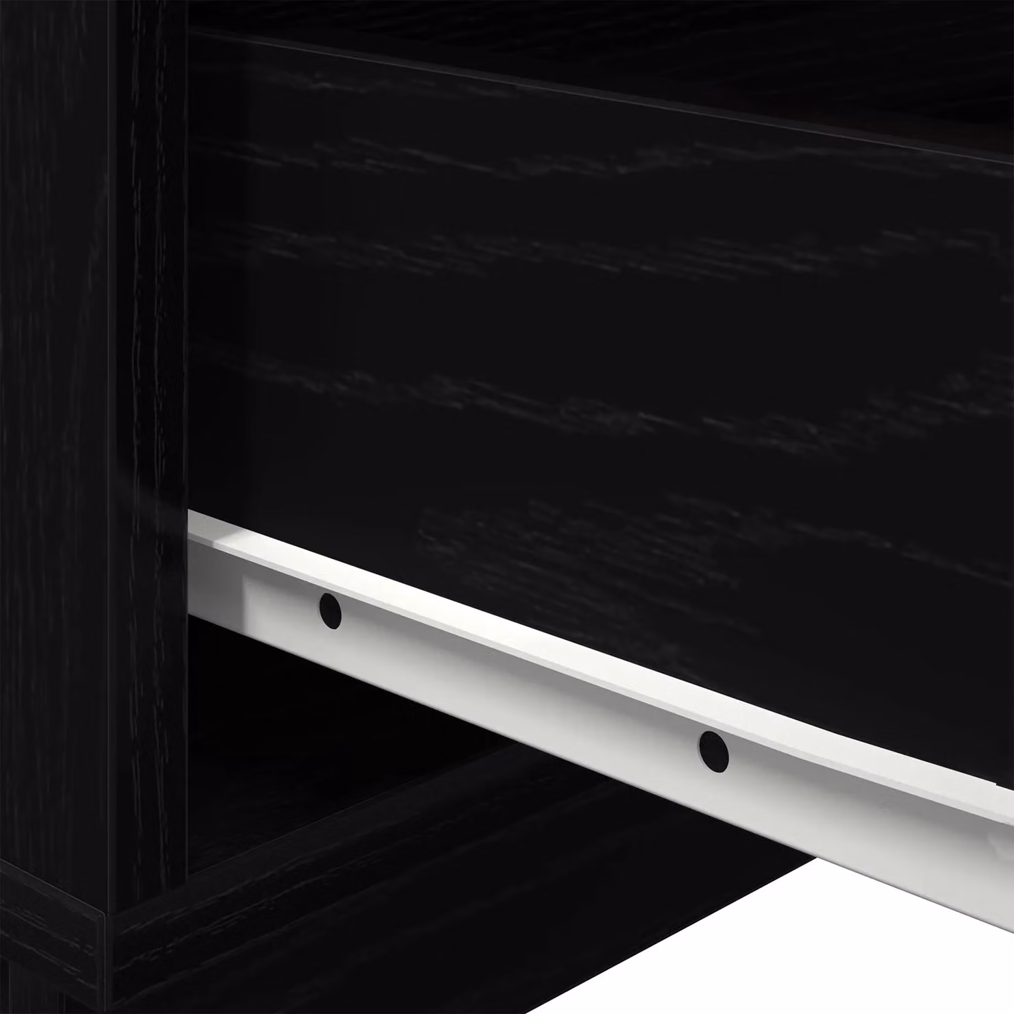 Berkfield Home Modern Bedside Cabinet with Integrated LED Lights in Black Oak, W/D/H: 100 x 36 x 49 cm – 5