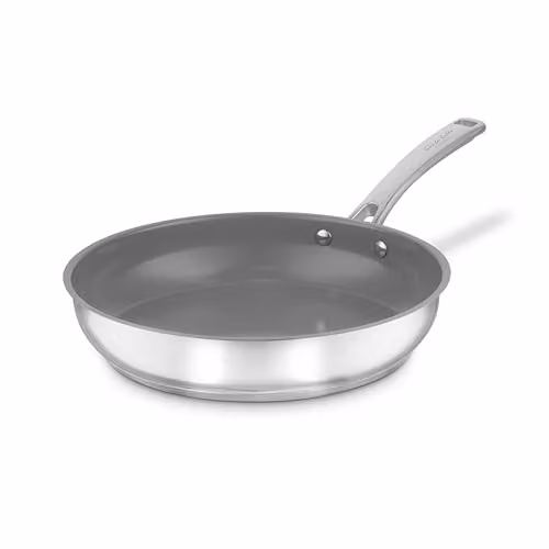 Sur La Table Silver Stainless Steel and Ceramic Non-Stick Frying Pan, 28 cm – 1