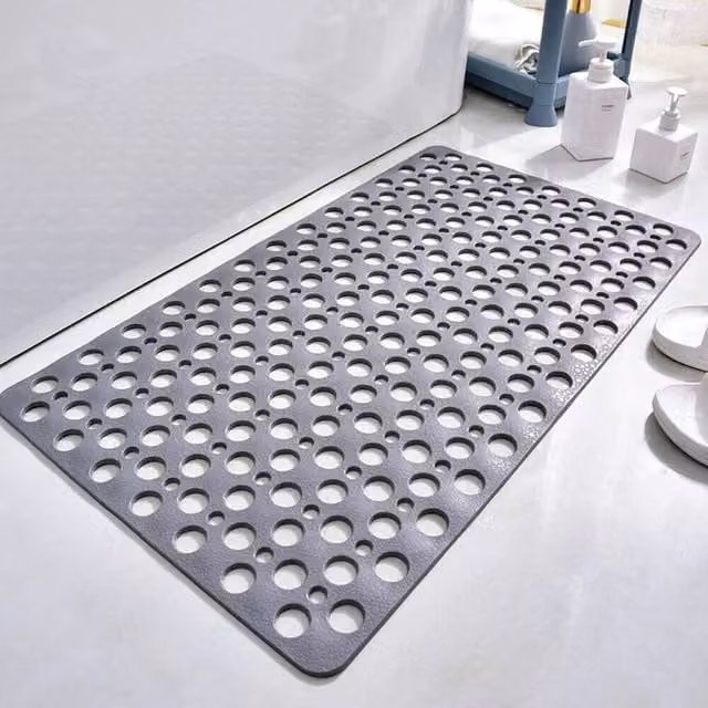 Kelvenix Non-Slip and Mould-Resistant TPE Bath Mat in Grey
