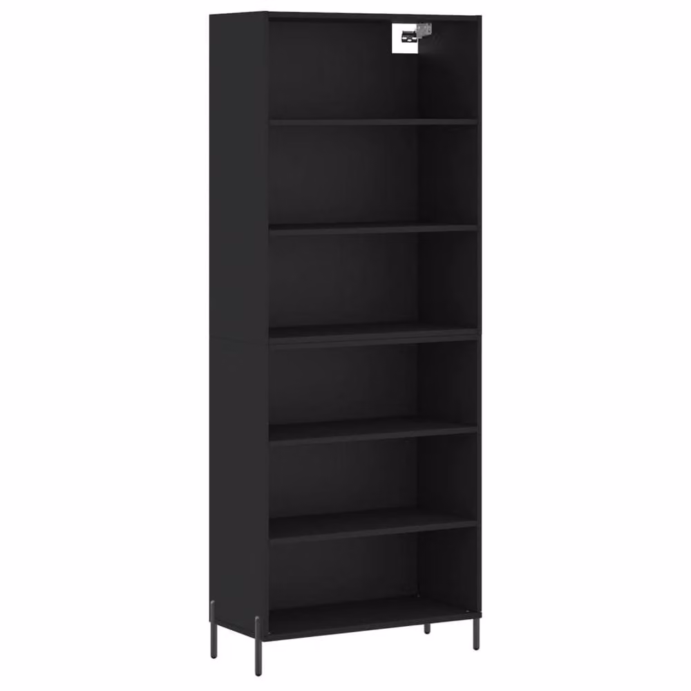 Berkfield Home Modern Black Highboard with Internal Shelves, W/D/H: 69.5 x 32.5 x 180 cm – 3
