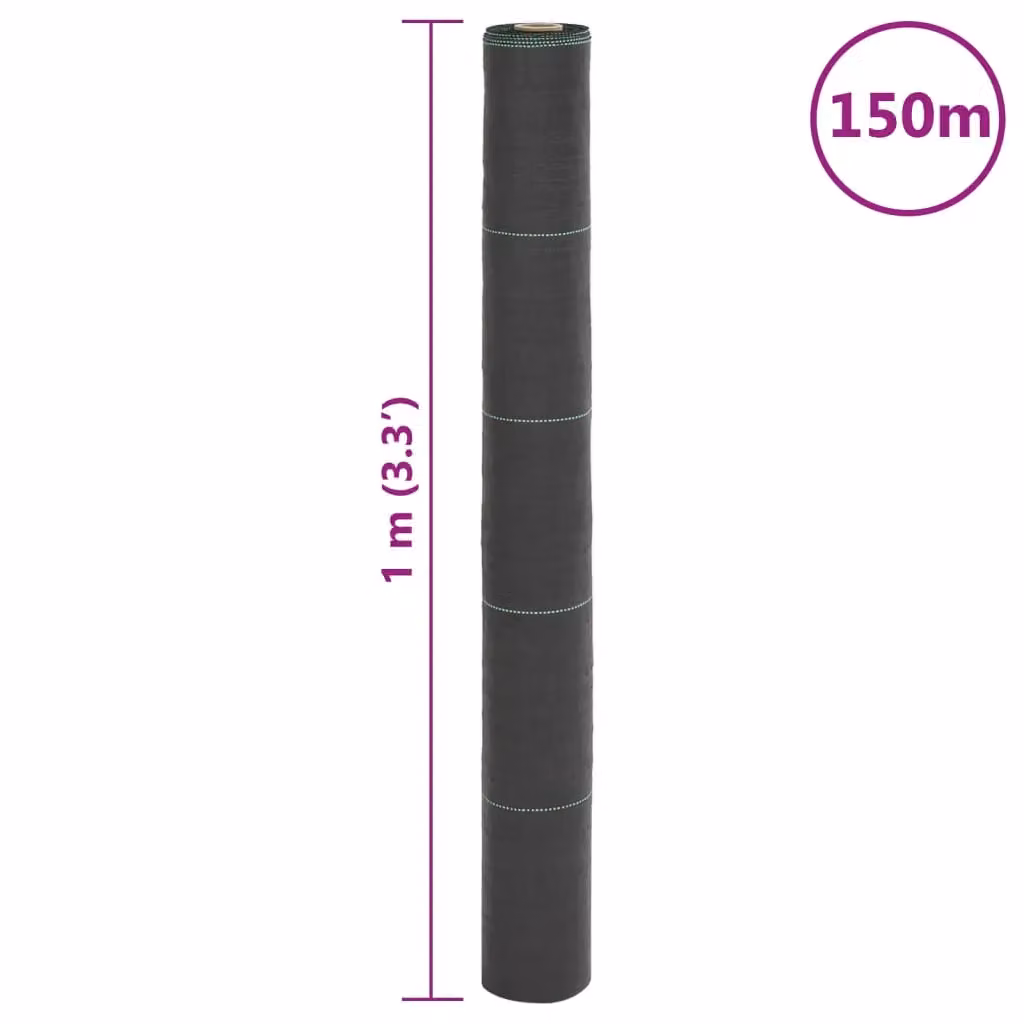 Berkfield Home Black Polypropylene Weed Membrane, 1 x 150 m – 4