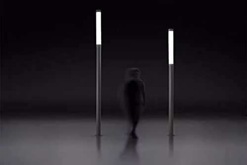 Netlighting Lyon Outdoor LED Bollard in Grey Opal, IP65, 3000K Warm White, Dimmable – 2