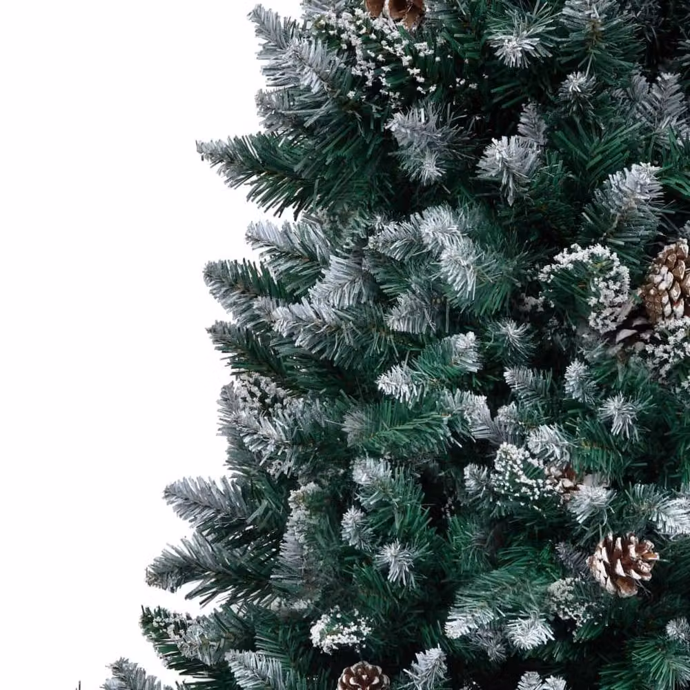 Berkfield Home Artificial Christmas Tree with Pine Cones and White Snow, Green, Height: 240 cm – 3