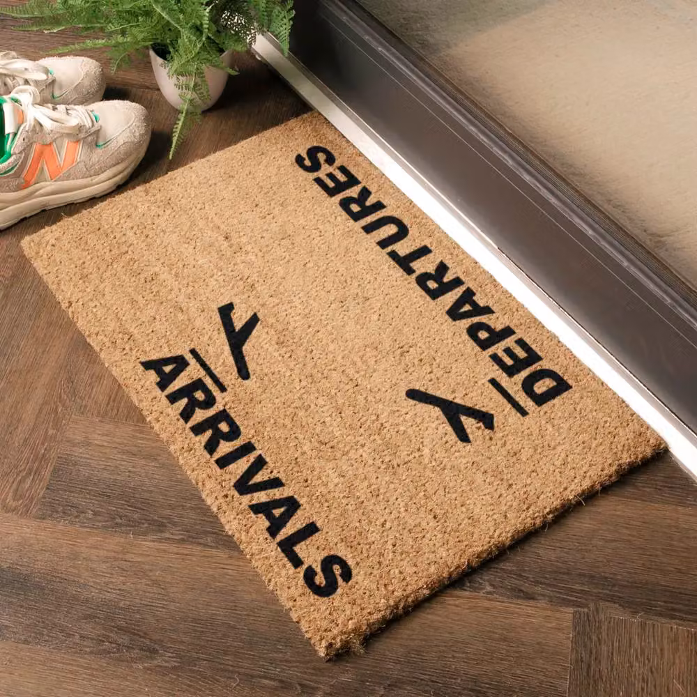 Artsy Mats Arrivals & Departures Doormat in Black and Brown, W/D/H: 60 x 40 cm – 3