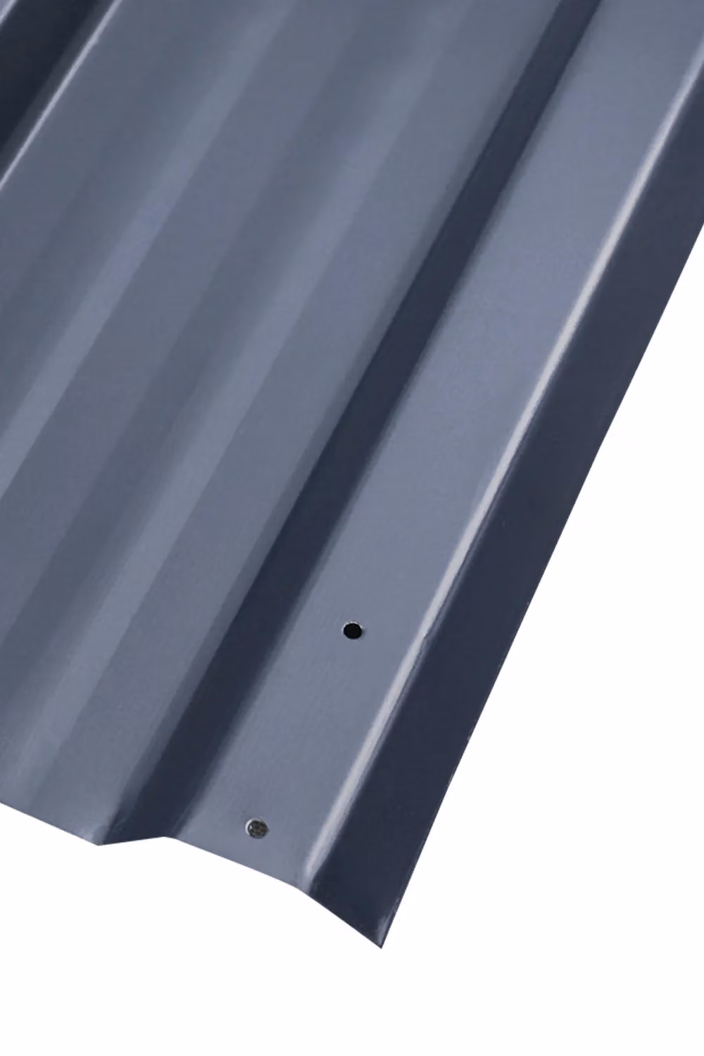 Living and Home 12-Piece Powder Coated Grey Corrugated Steel Roof Sheets – 3