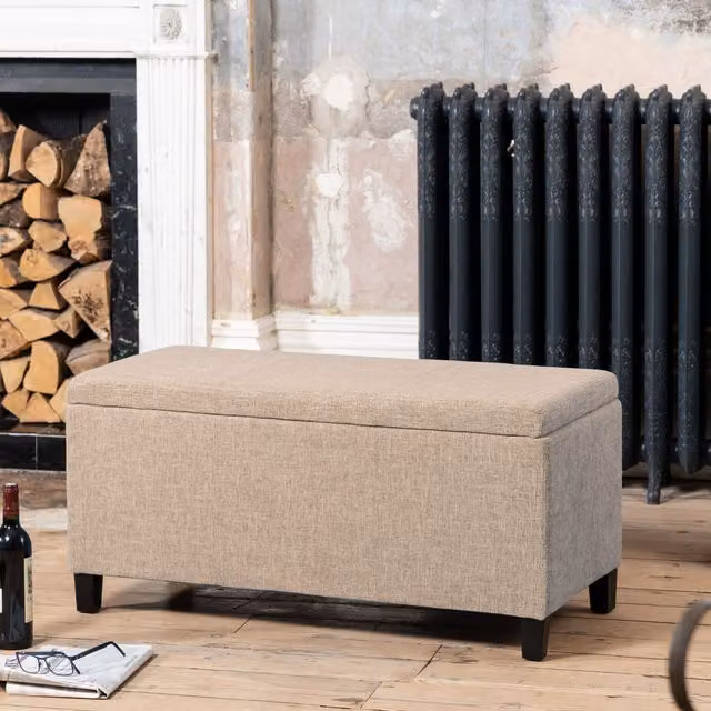 Artemis Home Henbury Storage Ottoman in Light Brown