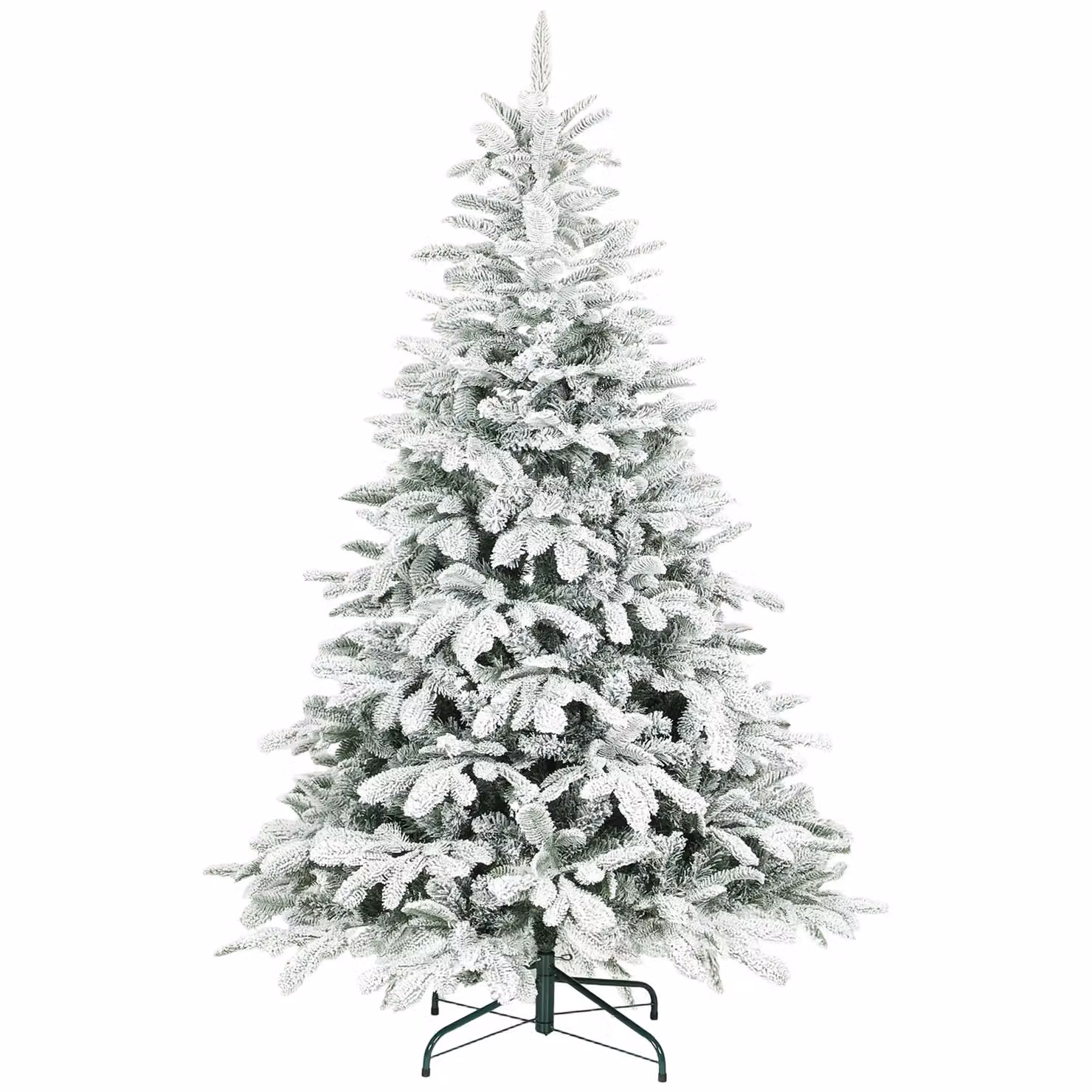 HOMCOM Green Artificial Christmas Tree with Hinged Branches, Height: 152.4 cm – 2