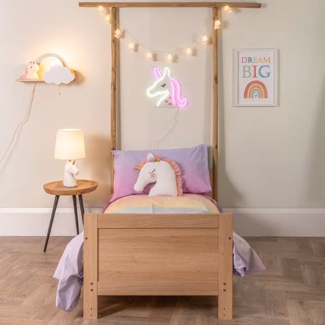 ValueLights Cloud Shelf with Wall Light in Pink