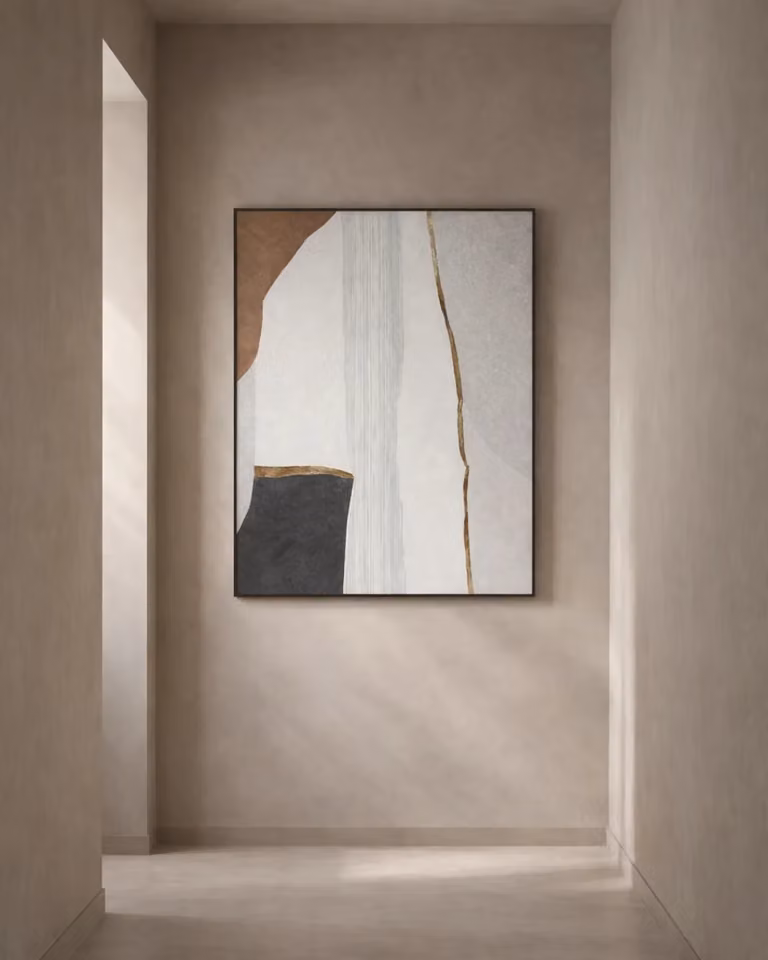 Tommy Franks Birch Painting Wall Art, Modern Abstract Nature Design in Multicolour, Wood, W/H: 150 x 130 cm