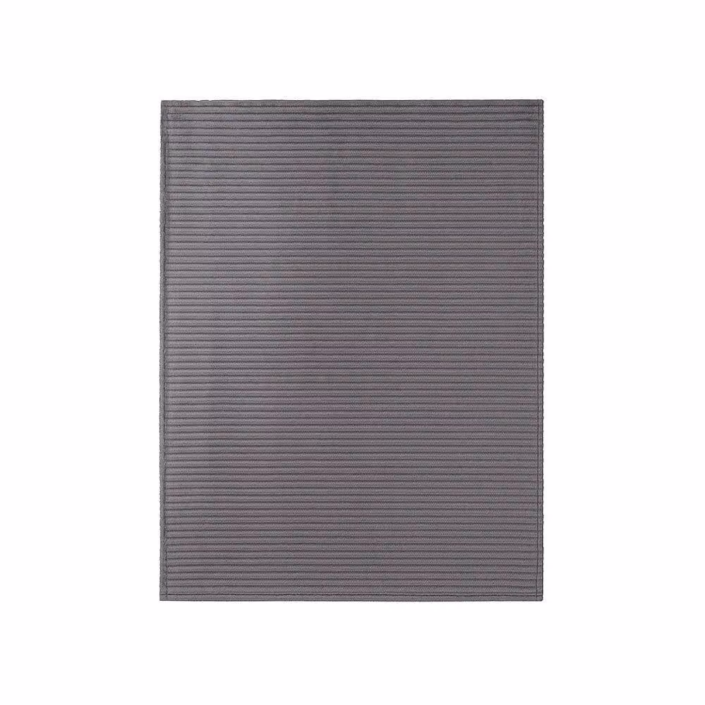 Voltico Luxury Ribbed Polyester Throw in Navy and Grey, W: 150 cm, D: 200 cm – 2