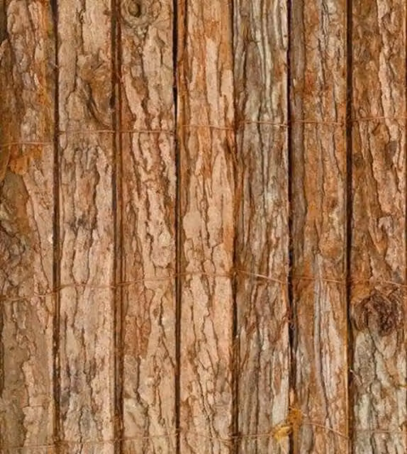 Papillon Bark Natural Wood Fencing Screening Mat in Brown, H 200 cm x W 300 cm – 1