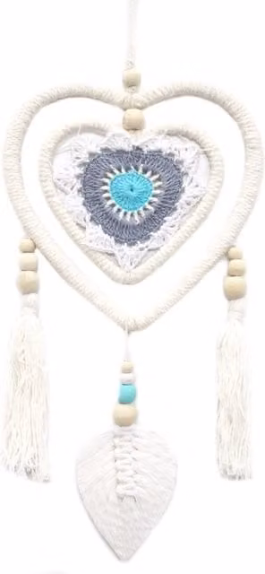 KDMK Handmade Blue Heart Dream Catcher with Mandala Design