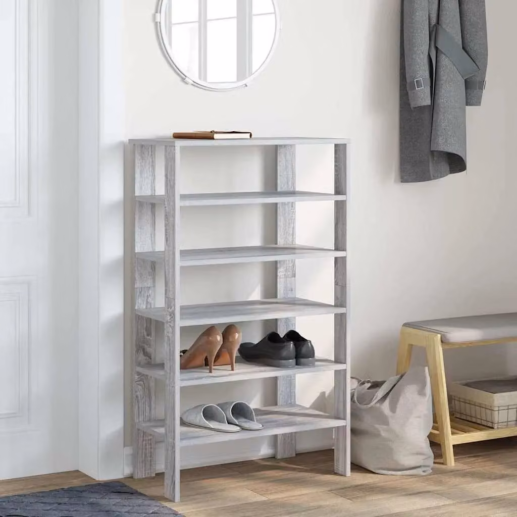 Berkfield Home Grey Sonoma Shoe Rack, W: 61 cm, D: 32 cm, H: 105 cm – 3