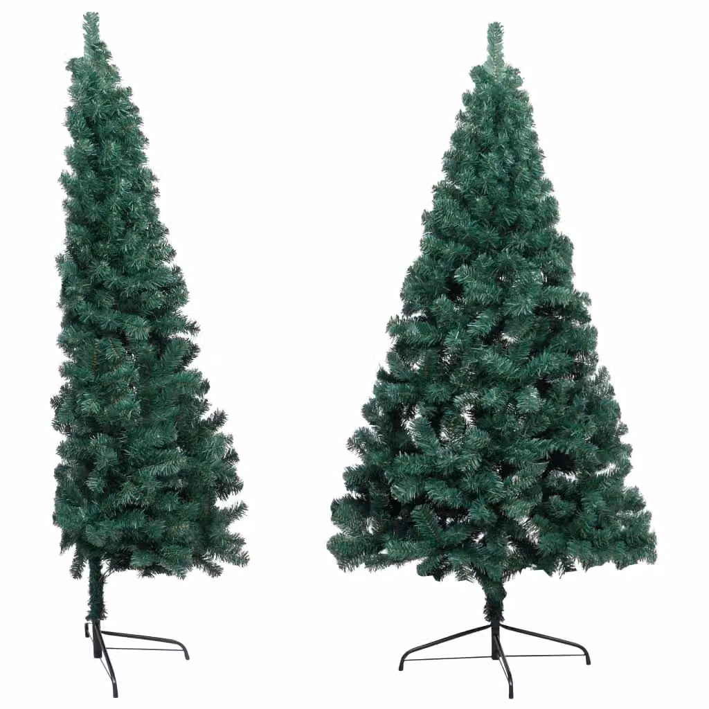 Berkfield Home Artificial Half Pre-lit Christmas Tree with Ball Set, Green, Height: 240 cm – 2