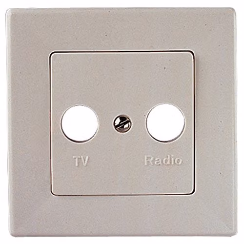Electrovision White Coaxial TV Wall Plate Cover