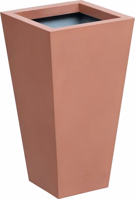 Primrose Orange Galvanised Steel Flared Square Planter Tub