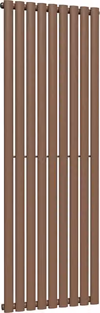 Lux Heat Oval Coloured Vertical Radiator in Brown, H 160 cm x W 54 cm