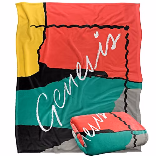 Genesis Abacab Silky Touch Super Soft Fleece Throw Blanket in White, W/D/H: 152 x 127 cm