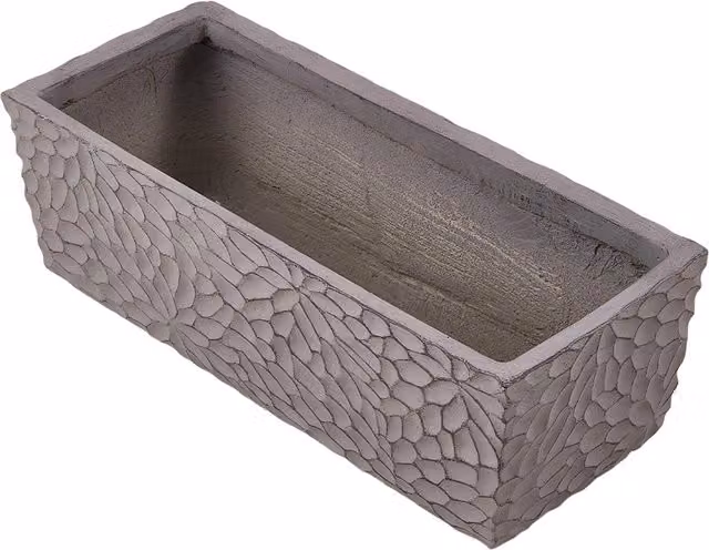 Livingandhome Heavy Duty Concrete Flower Pot Planter in Grey, 55 cm