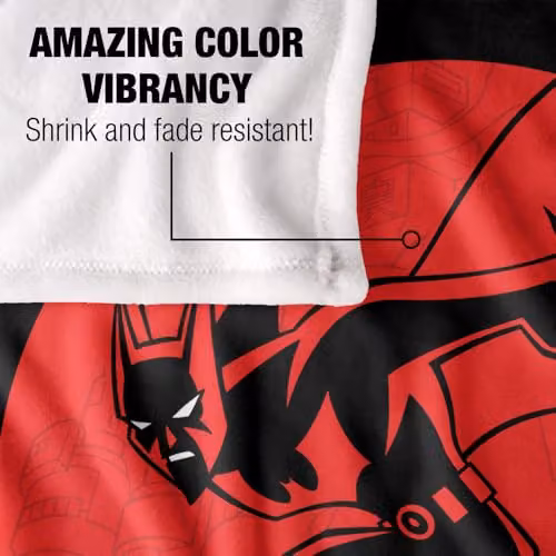 LOGOVISION Batman Beyond Perched Super Soft Silky Touch Fleece Throw Blanket, Multicolour, W: 127.0 cm x H: 152.4 cm – 3