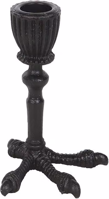 Kingsbury Gifts Raven Claw Black Metal Taper Candle Holder