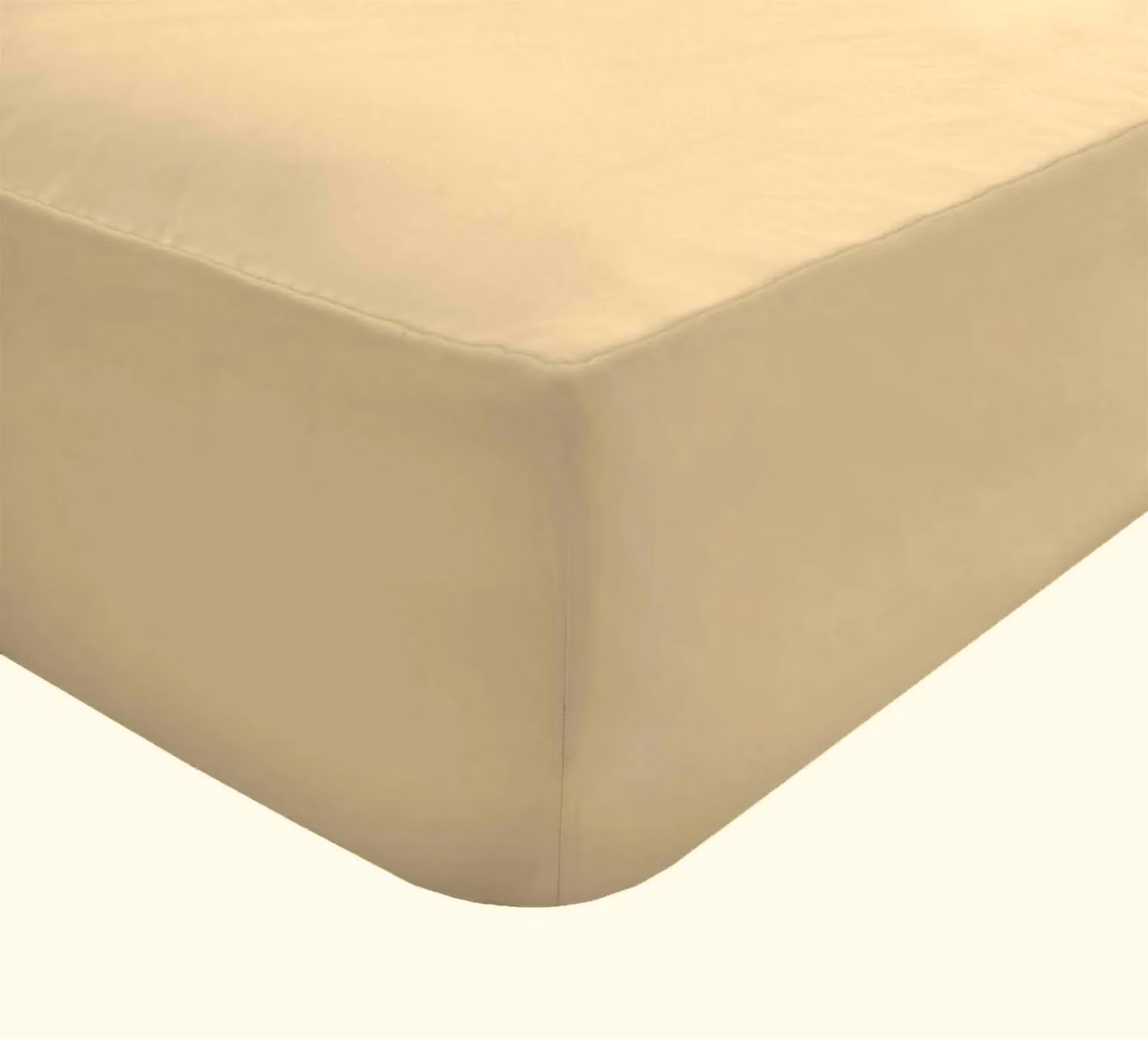 Smart Living Polycotton Luxury Fitted Bedsheet, Single, Beige, W/D/H: 90 x 190 x 25 cm – 2