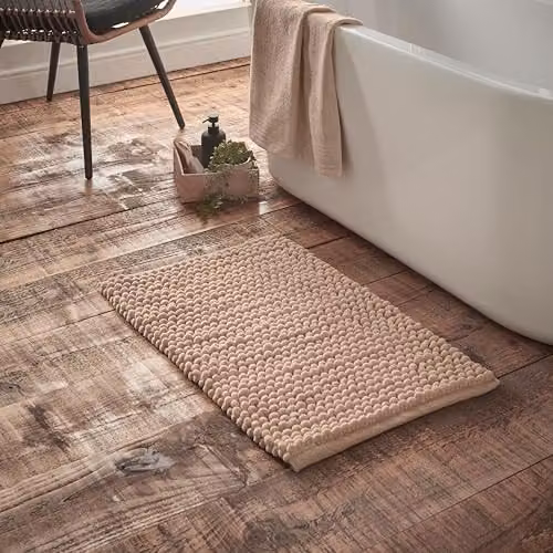 Bianca Aspen Bobble Bath Mat in Beige, W: 50 cm, D: 80 cm – 1