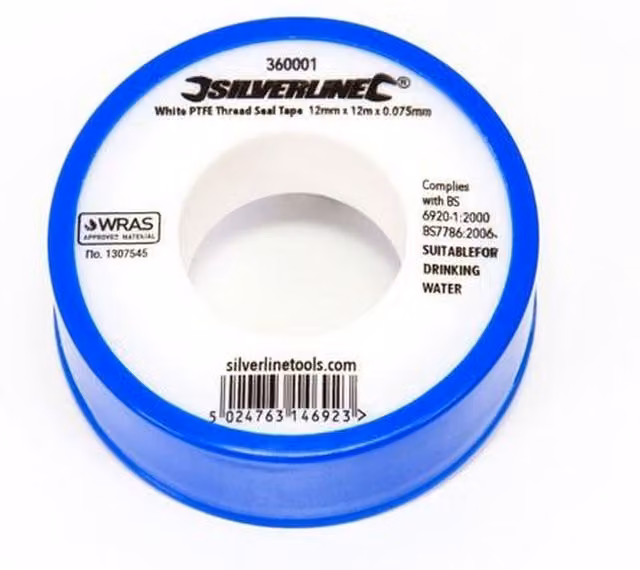 Silverline White Waterproof PTFE Sealing Tape