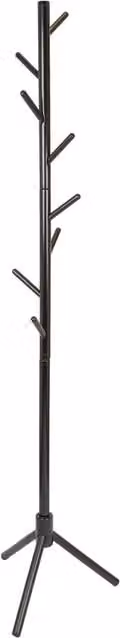 Harbour Housewares Minimalist Black Beech Wood Free-Standing Coat Rack