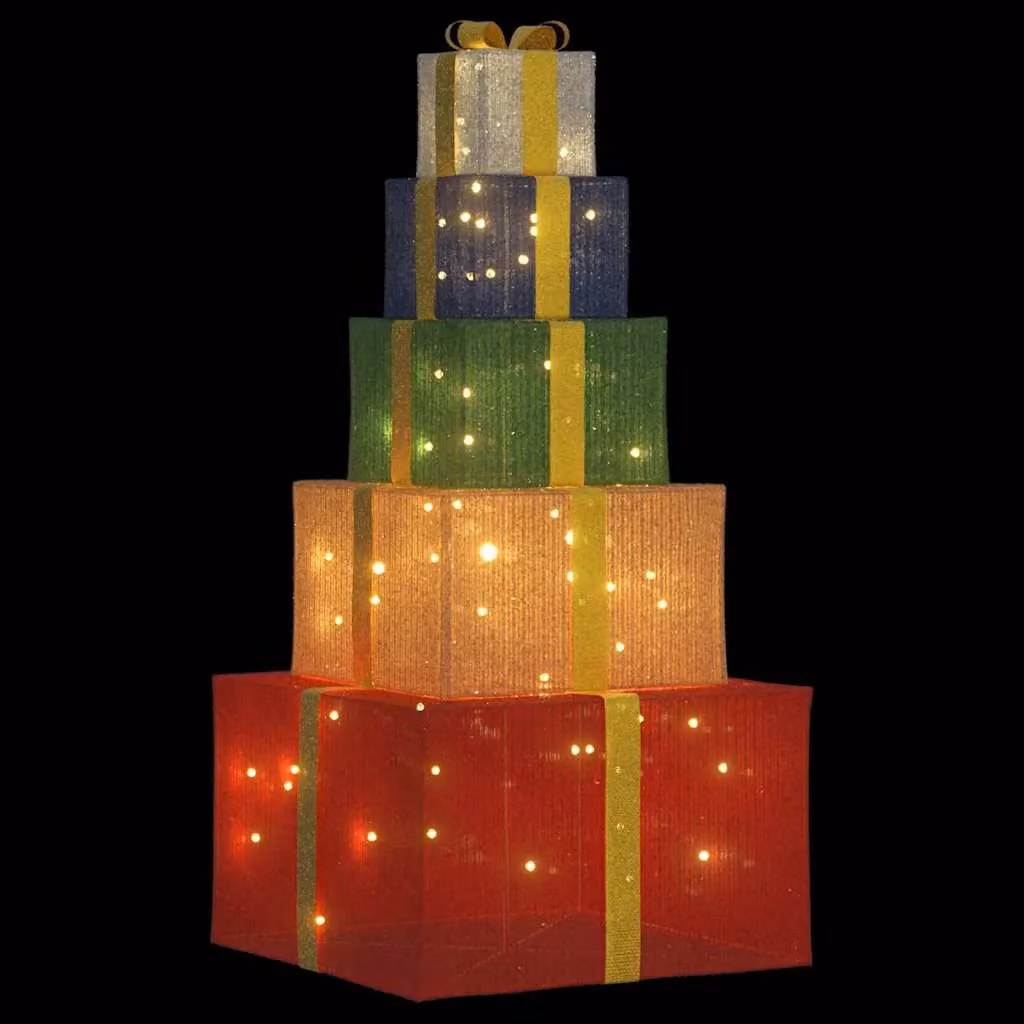 Berkfield Home Christmas Decoration LED Gift Box with 250 Warm White Lights – 4