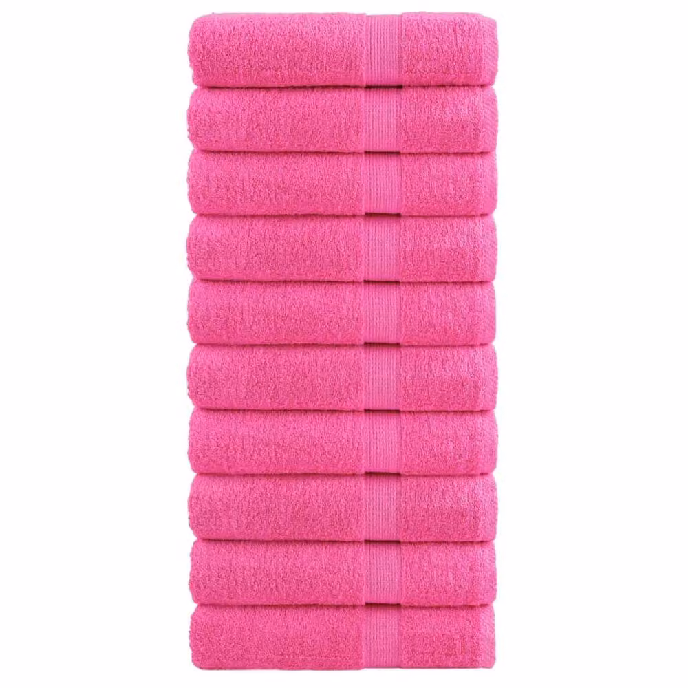 Berkfield Home SOLUND Premium Cotton Terry Bath Towels, 10 Piece Set, Pink, W: 100 cm, L: 150 cm, 600 gsm – 2