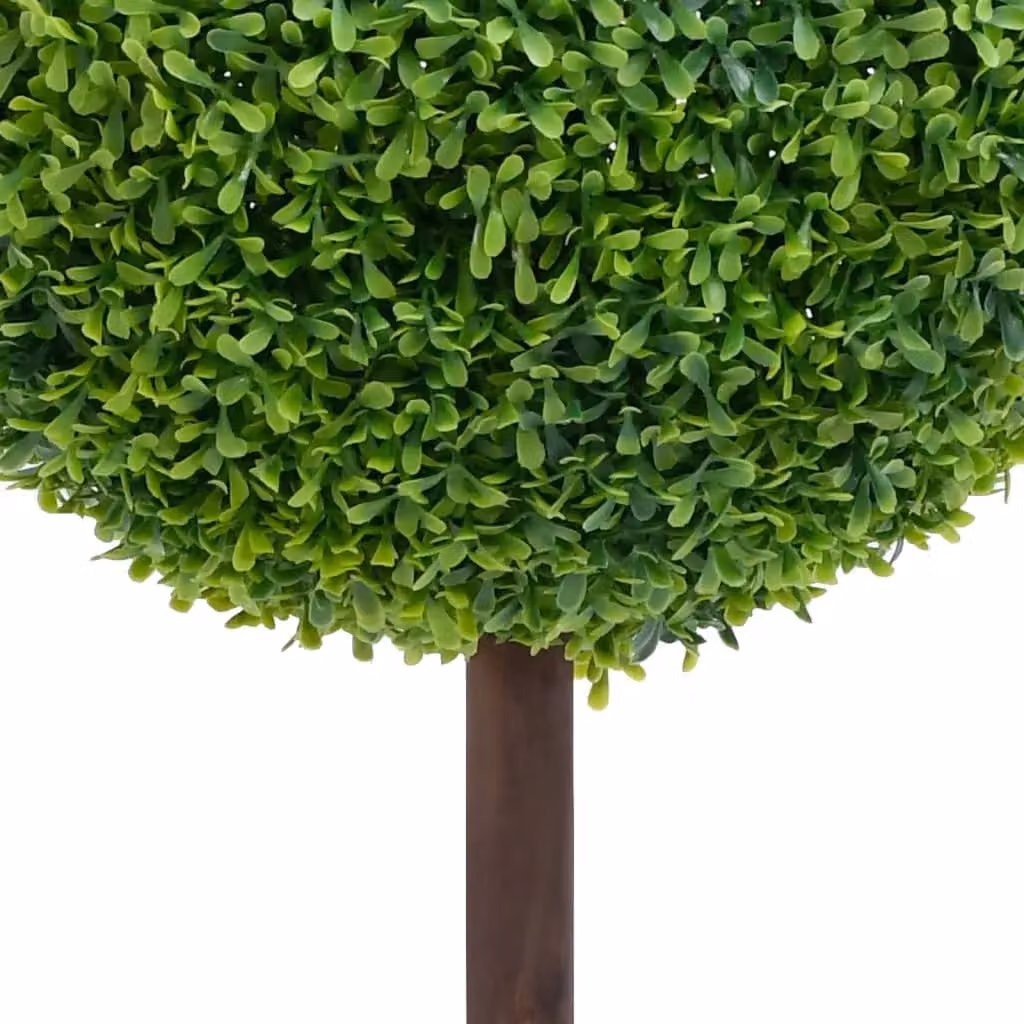 Berkfield Home Artificial Ball Shaped Boxwood Plant in Green with Pot, Height: 71 cm – 3
