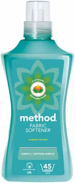 Method Fabric Softener Tropical Coconut 45 Washes Green