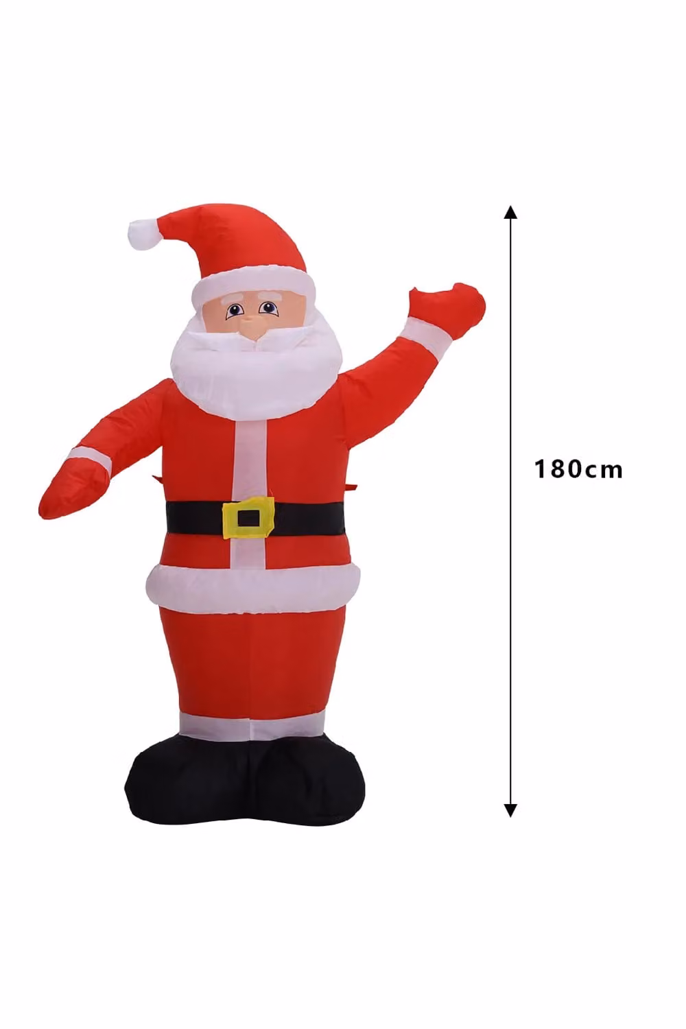 Living and Home Red Inflatable Santa Claus Christmas Outdoor Decoration with Fan and LED, Height: 180 cm – 6