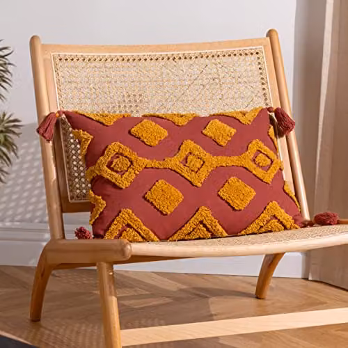 Riva Home Dharma Ethnic Graphic Rectangular Cushion with Polyester Filling W/D/H: 35 x 35 x 35 cm – 2