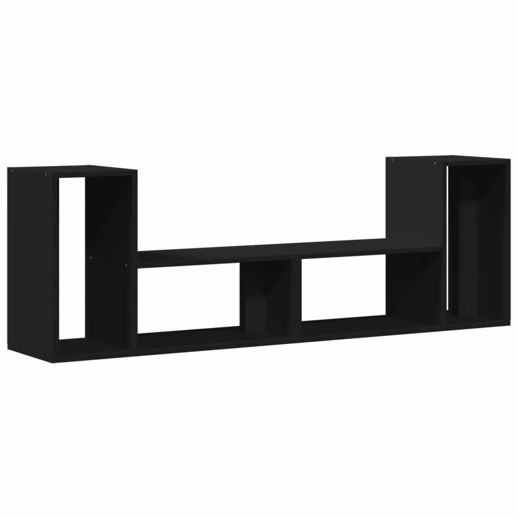 Berkfield Home Set of 2 Black Matt MDF TV Cabinets W/D/H: 75 x 30 x 50 cm – 2