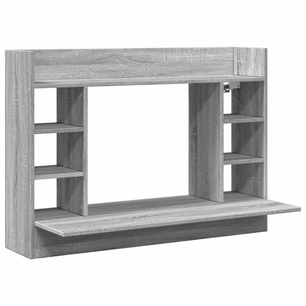 Berkfield Home Modern Wall-Mounted Writing Desk in Grey Sonoma, W/D/H: 105 x 48 x 75 cm – 2