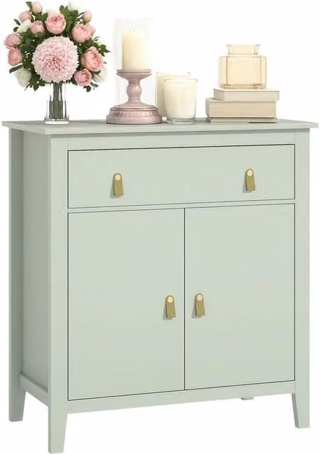 FORGEVIO Modern Matt Green Sideboard with Drawer – 1