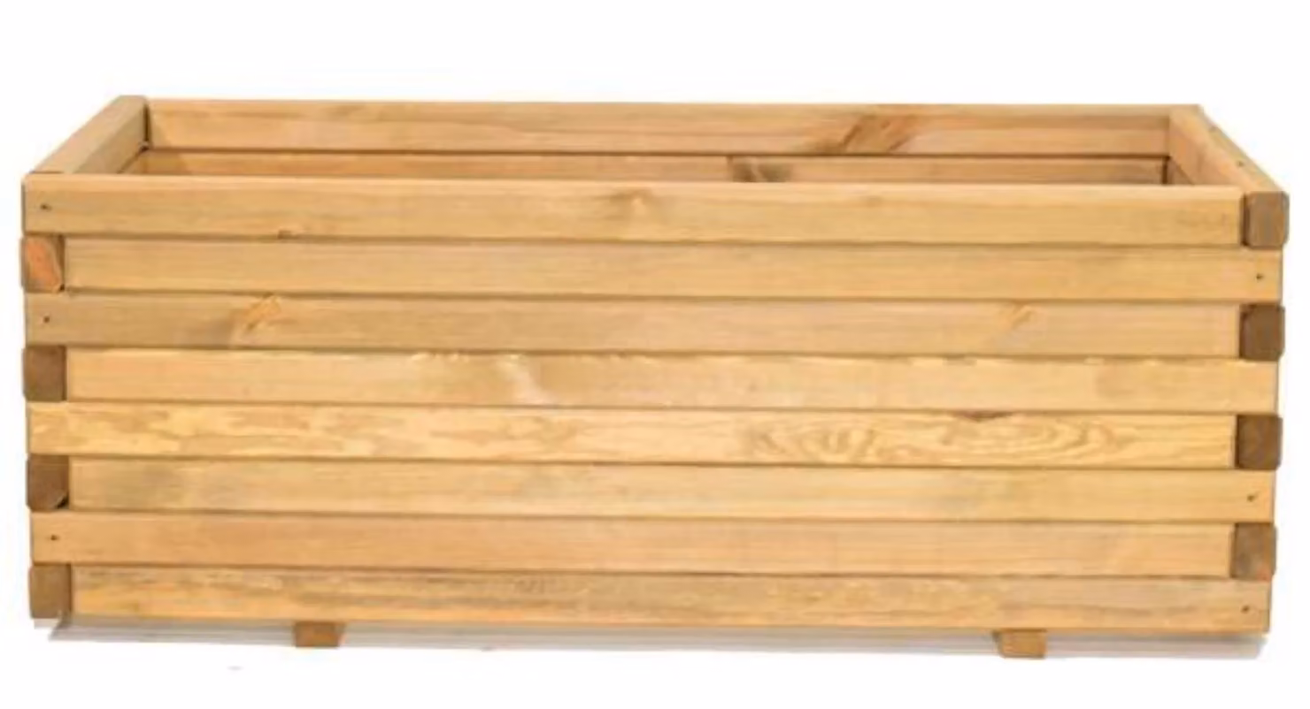 Primrose Wooden Raised Flower Bed Planter in Sand or Brown, 100 cm – 3