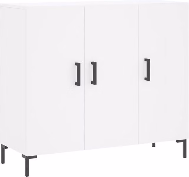 Berkfield Home Modern White Sideboard W/D/H: 90 x 34 x 80 cm