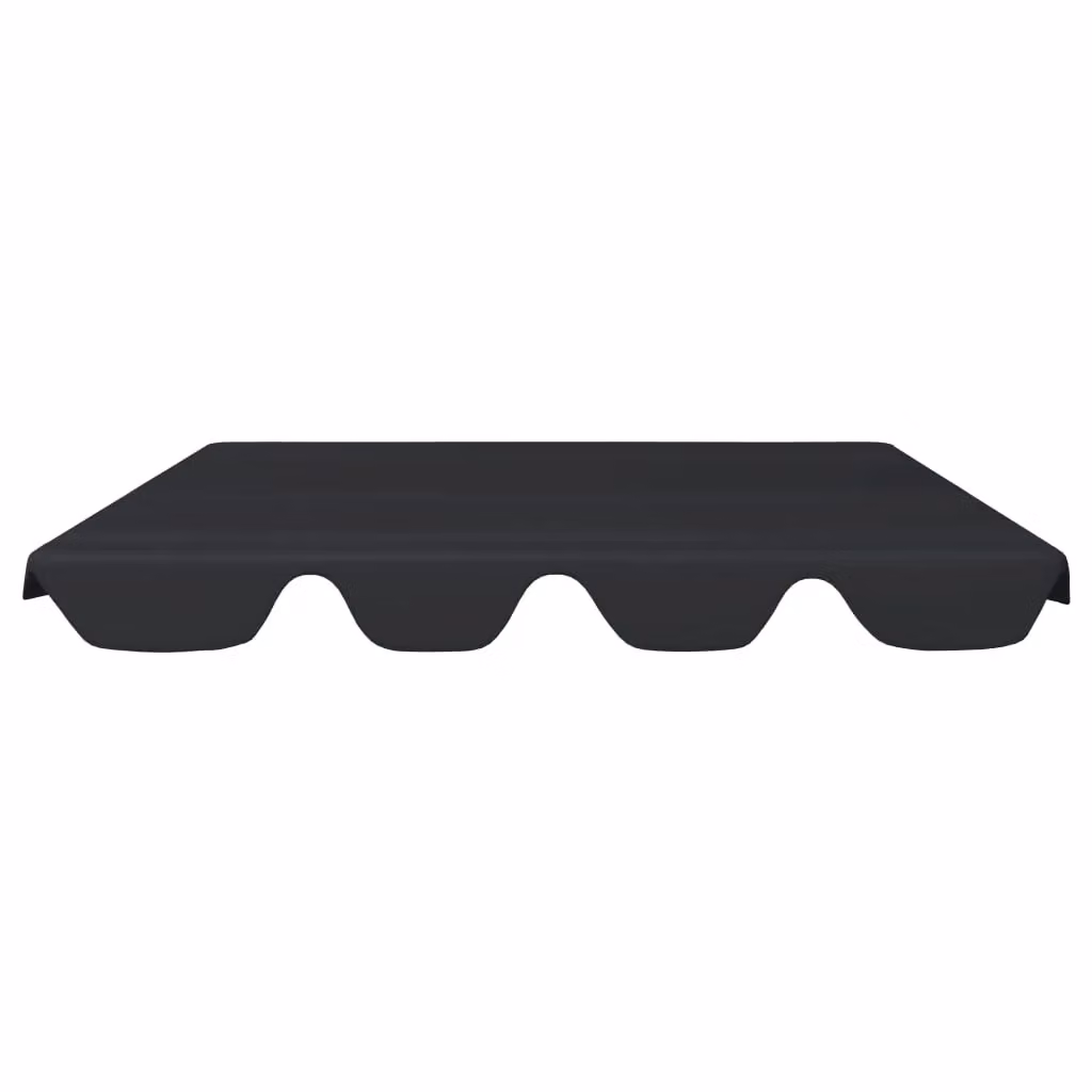 Berkfield Home Replacement PVC-Coated Garden Swing Canopy in Black W: 188 cm, D: 145 cm, H: 110 cm – 2