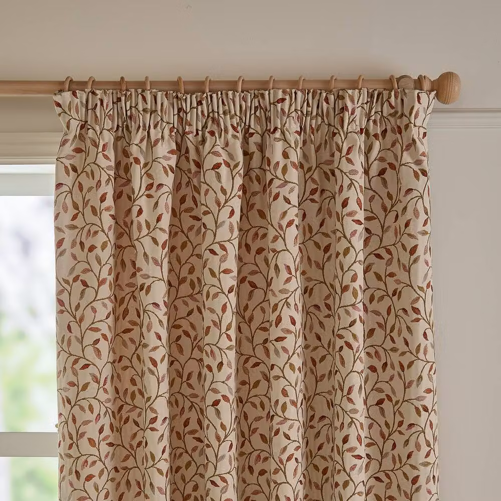 Voyage Maison Cervino Jacquard Pencil Pleat Curtain Pair in Beige, Width: 168 cm, Drop: 137 cm – 2