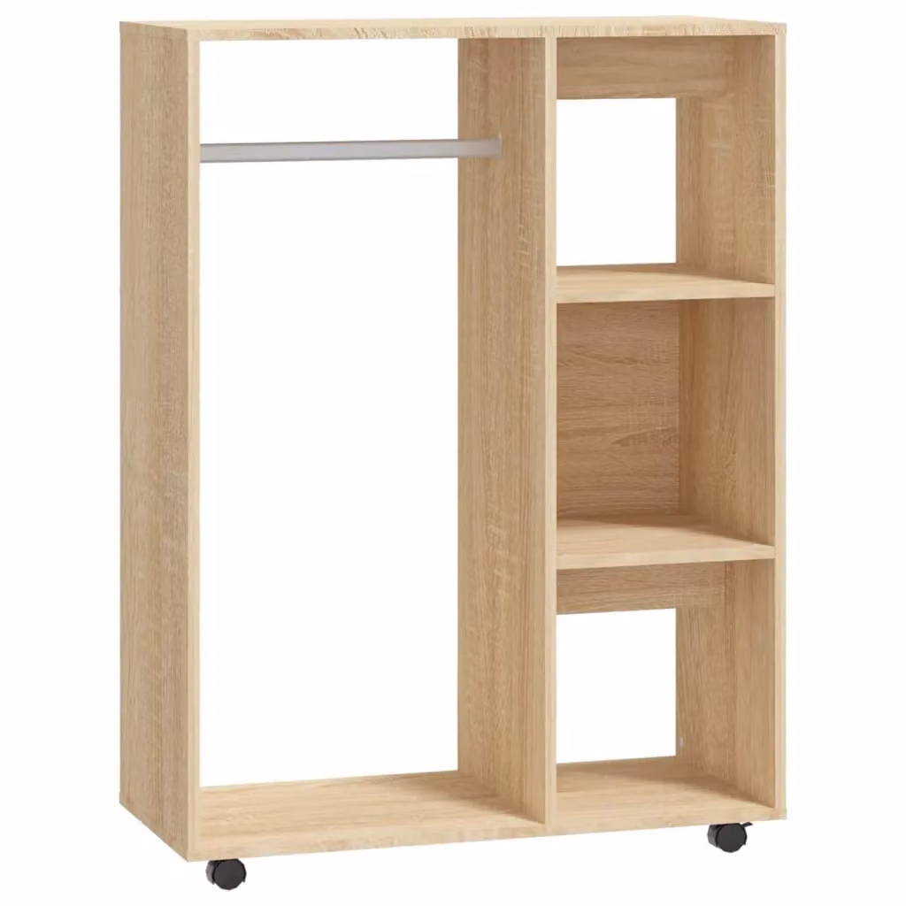 Berkfield Home Sonoma Oak Wardrobe in Brown, W/D/H: 80 x 40 x 110 cm – 2