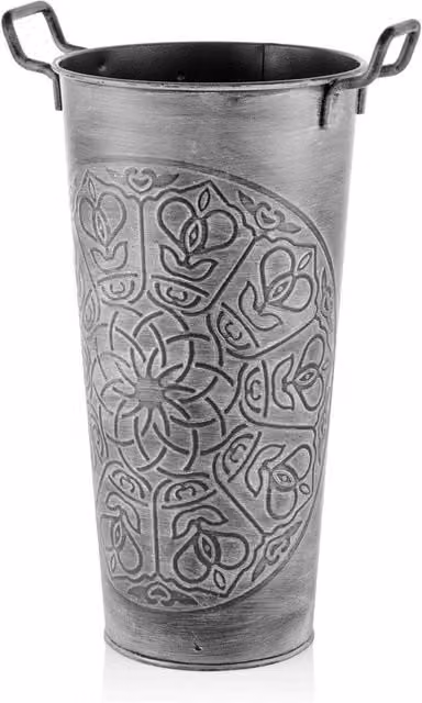 The Mia UK Mia Stone Series Abstract Industrial Tabletop Vase, Grey, Height: 50 cm