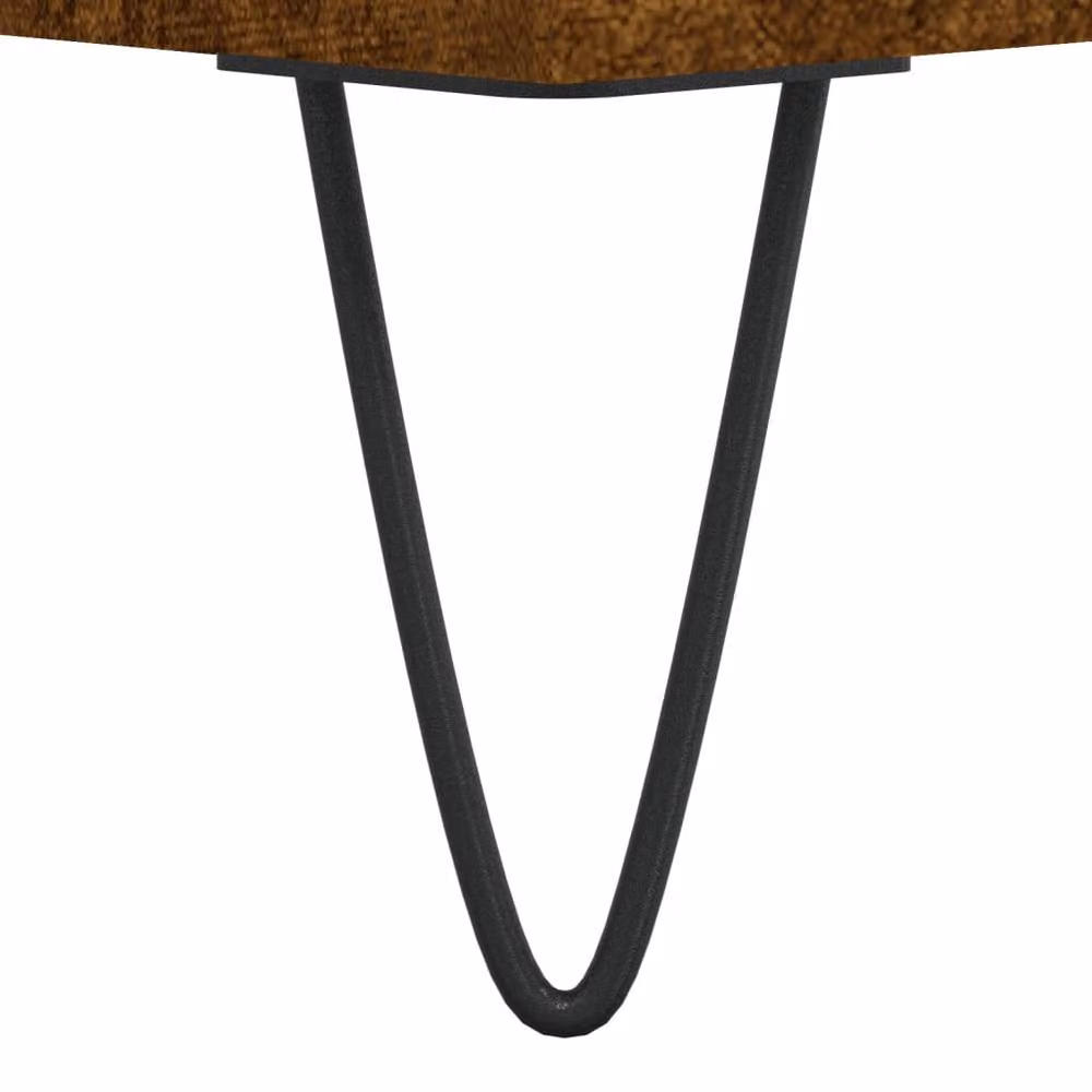 Berkfield Home Set of 2 Smoked Oak Coffee Tables in Brown, W/D/H: 50 x 50 x 40 cm – 5