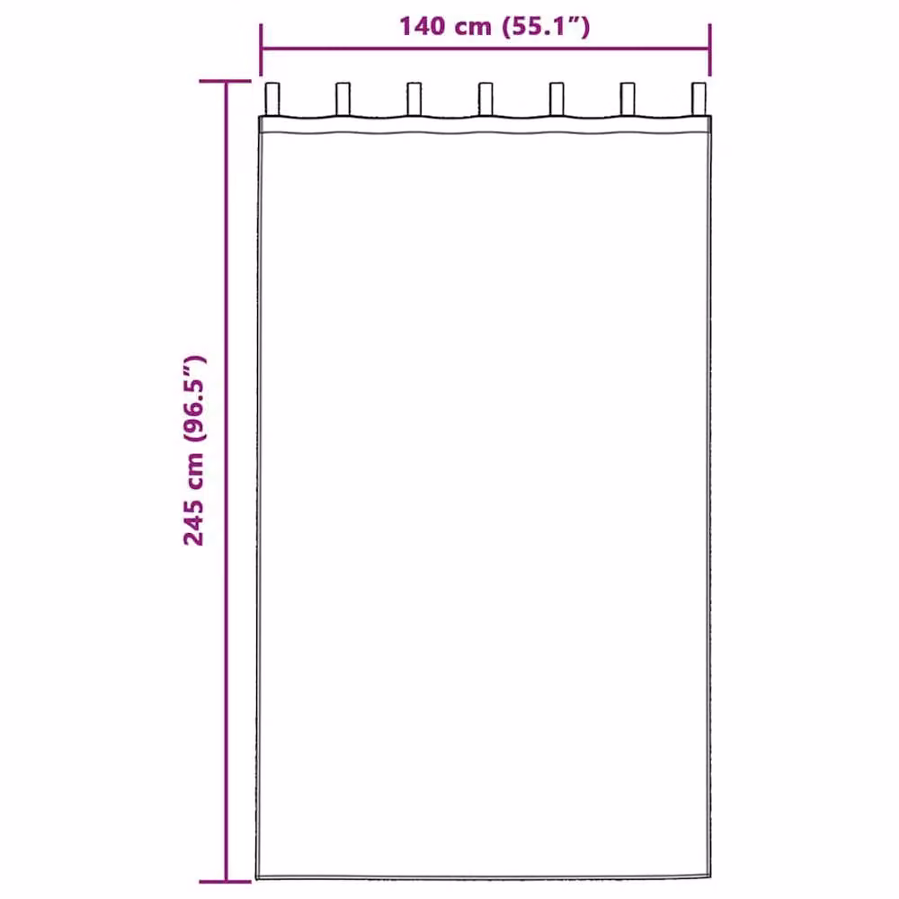 Berkfield Home Modern Blackout Curtains with Hanging Loops, 2 Pack, Yellow, W: 140 cm, H: 245 cm – 2