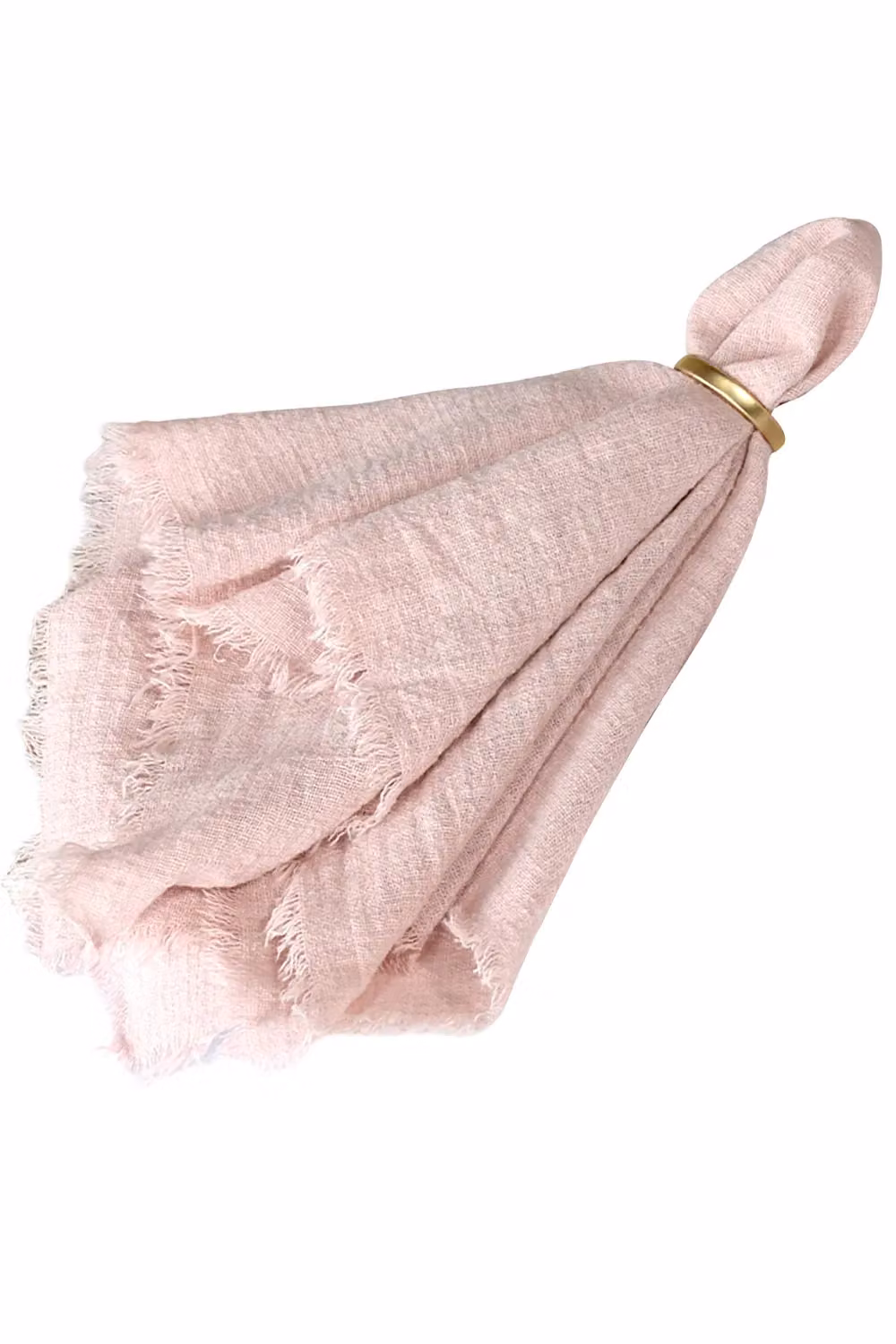 Neel Blue Dusty Pink Cotton Fringe Cloth Napkin, W/D/H: 50 x 50 x 50 cm – 3